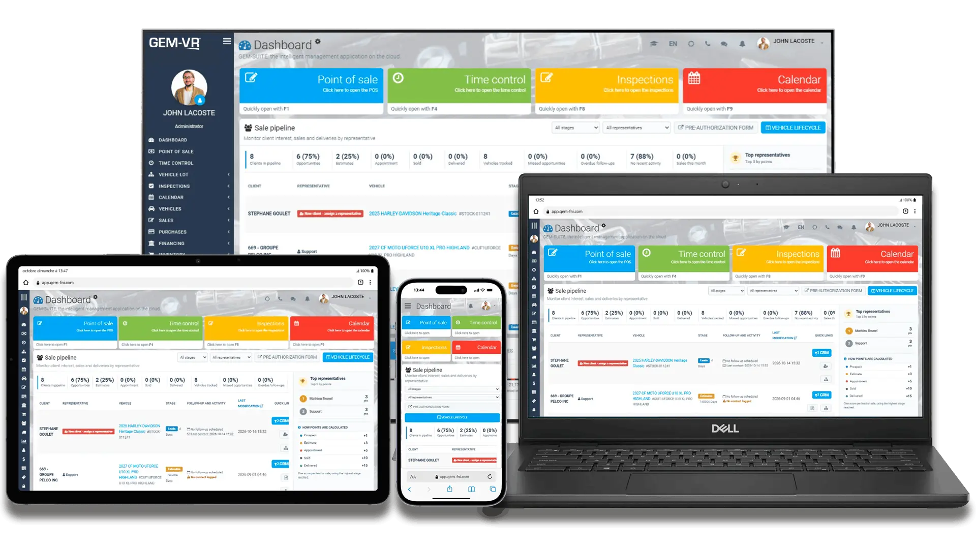 GEM-BIKE on desktop, laptop, tablet and smartphone